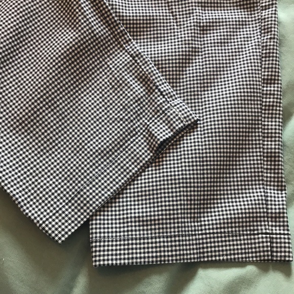 Women's Eddie Bauer Black and White Gingham Cotton Pant, Size 16 - Picture 10 of 11